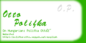 otto polifka business card